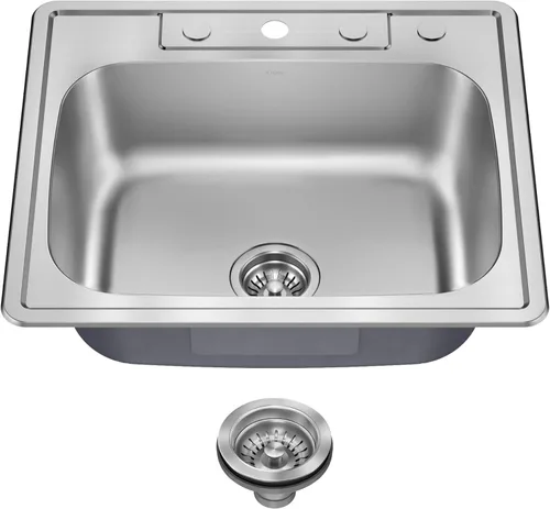 Miniatura 16 de Kraus Premier KBU17 Fregadero de cocina de acero inoxidable de calibre 18, de un tazón, de montaje por debajo para barra de cocina, 35.56 cm