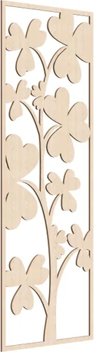 Miniatura 40 de 9 3/8 pulgadas de ancho x 24 3/8 pulgadas de alto x 1/4 pulgadas de alto, Bradford Paneles de pared decorativos de madera de calado, roble rojo rojo