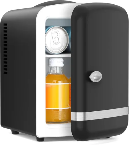 Miniatura 14 de Antarctic Star Mini refrigerador de maquillaje 4L con espejo para dormitorio, automóvil, oficina y dormitorio, enfriador pequeño portátil para Negro