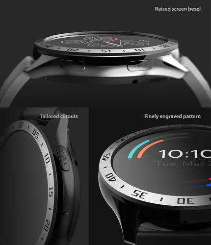 Miniatura 6 de Ringke Estilo De Bisel Compatible Con OnePlus Watch Adhesivo Marco Anillo Cubierta Anti Scratch [Acero Inoxidable] Protección Para OnePlus Watch