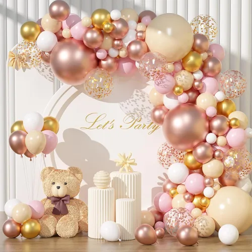 Miniatura 49 de Kit de arco de globos rojo brillante de 135 piezas de diferentes tamaños de 18, 12, 10 y 5 pulgadas, decoraciones de fiesta de color rojo para baby