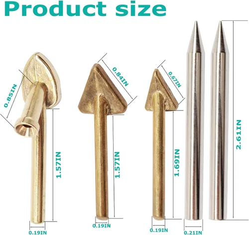 Miniatura 4 de 5 puntas de soldadura de plástico, puntas de pistola de soldador con una caja de almacenamiento, para soldadura de plástico, tanque de combustible