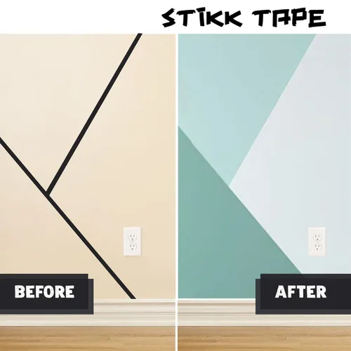 Miniatura 6 de STIKK Cinta para pintores – 1 paquete de cinta de pintor negra – 2 pulgadas x 60 yardas – Cinta de pintura para pintura, bordes, molduras, techos