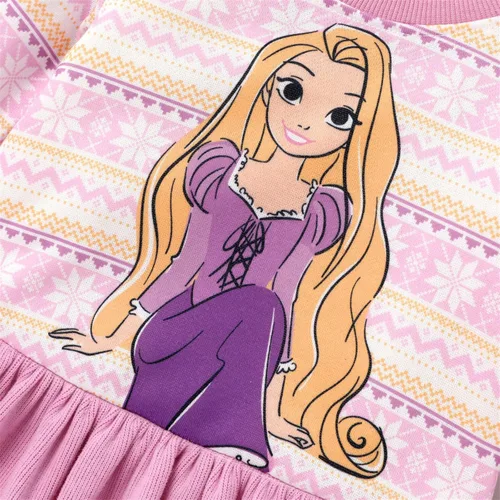 Miniatura 4 de Vestido de sudadera de manga larga con estampado de personajes de princesa Disney, para cumpleaños