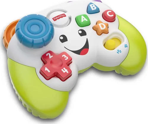 Miniatura 7 de Fisher-Price Juguete para Bebés y Niños Pequeños Controlador de Juego Laugh & Learn, Verde, Actividad de Aprendizaje Musical para Juego