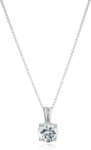 Miniatura 27 de Amazon Essentials Collar con colgante de piedra natal de corte redondo de plata de ley de 18 pulgadas (anteriormente colección Amazon)