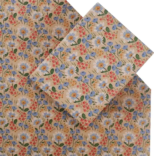 Miniatura 3 de Aimyoo - Rollo de papel de regalo floral Kraft - Rollo jumbo - 30 pulgadas x 33 pies - Papel de regalo vintage con flores para todas las ocasiones