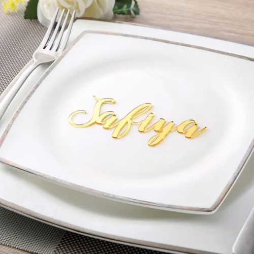 Miniatura 3 de Nombres de madera para bodas con corte láser, nombres de lugar, nombres de invitados, tarjetas de lugar de boda, nombres de madera personalizados