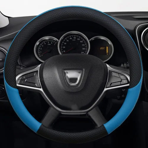 Miniatura 5 de Para Dacia Sandero Stepway Crossover, para Renault Sandero, cubierta de volante de coche de cuero PU Accesorios para automóviles
