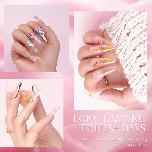 Miniatura 3 de ROSALIND Polvo acrílico rosa suave – 4.23 onzas / 4.23 oz polvo acrílico para extensión de uñas acrílicas, polvo acrílico de polímero profesional