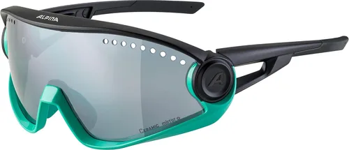 Miniatura 11 de ALPINA Gafas de sol deportivas con 100% protección UV para hombres y mujeres, ciclismo, correr, protección lateral extraíble, 5W1NG Todo negro mate