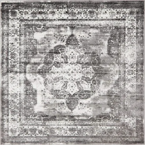 Miniatura 74 de Unique Loom Sofia Collection - Alfombra tradicional vintage, inspirada en Francia (7 pies x 10 pies, rectangular, negro/gris claro)