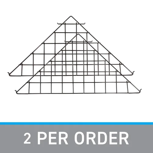Miniatura 5 de SSWBasics Estante triangular de rejilla de alambre negro, juego de 2