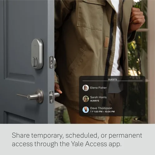 Miniatura 5 de Yale Approach Smart Wi-Fi Deadbolt Retrofit Smart Lock, llaves virtuales ilimitadas, control remoto de aplicaciones, entrada sin llave