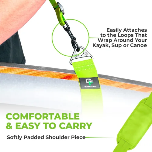 Miniatura 3 de Gradient Fitness Correa de hombro para kayak/tabla de remo, tabla de surf Correa de transporte de SUP manos libres para tablas de todos