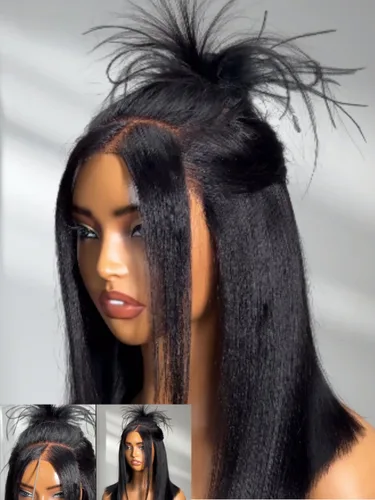 Miniatura 16 de Nadula - Peluca corta de 20 cm con cabello humano gris sal y pimienta, sin pegamento, con separación lateral, capas enmarcadas para el rostro