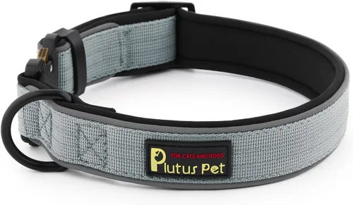 Miniatura 12 de Collar táctico para perro Plutus Pet, reflectante, collar ajustable resistente para perro, suave acolchado y cómodo, para perros pequeños, medianos