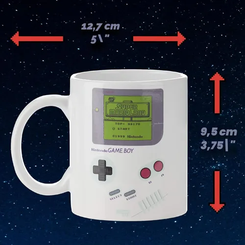 Miniatura 4 de Paladone Gameboy Taza de Café que Cambia de Color con el Calor - Regalo para Jugadores, Nerds, Fanáticos de Nintendo Mario, Hombres y Entusiastas