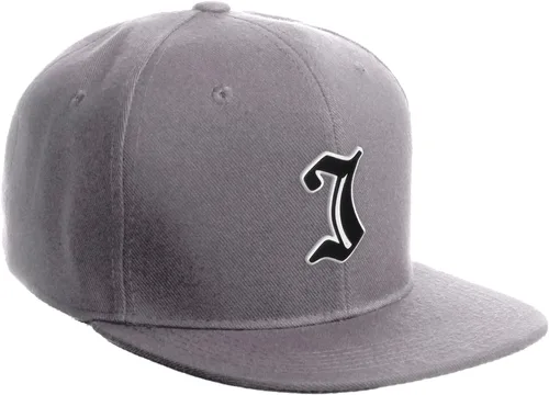 Miniatura 928 de Daxton Gorra clásica con visera de billete plano con letras del alfabeto inglés antiguo de la A a la Z