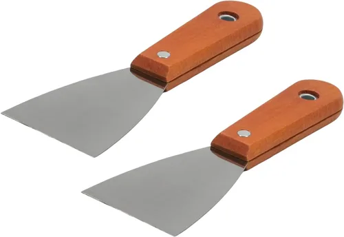 Miniatura 12 de Utoolmart Rascador de masilla de acero rígido Cr-V de 1 pulgada con mango de madera para pegar pintura, pared, baldosas, 2