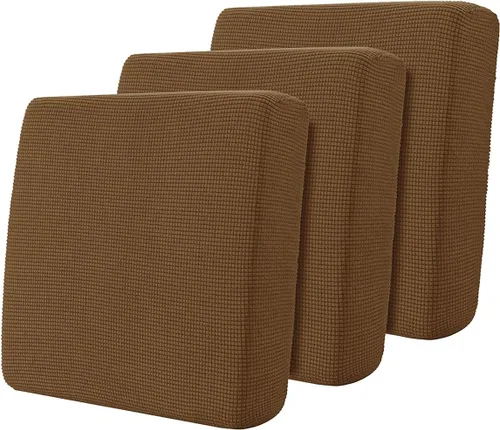 Miniatura 73 de Hokway Fundas de cojín elásticas para sofá Fundas de cojín para sofá Fundas de cojín de asiento de sofá Funda protectora de cojín(Chocolate, Mediano)