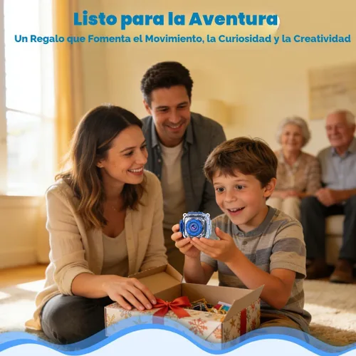 Miniatura 7 de PROGRACE Cámara impermeable para niños, cumpleaños para niños de 3 a 12 años, cámara de video submarina HD 1080P para niños, juguetes de piscina