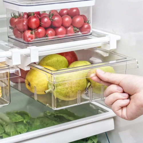 Farochy Organizadores de Cajones para Refrigerador - Caja de Almacenamiento con Soporte para Huevos para Estante de Nevera para Frutas y Verduras