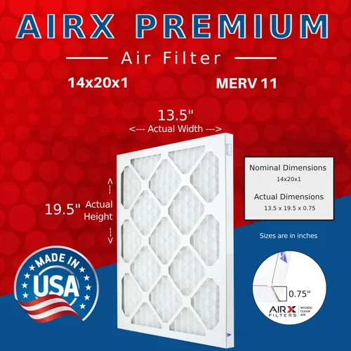 Miniatura 2 de AIRX FILTERS WICKED CLEAN AIR - Filtro plisado electrostático MERV 11 de 14 x 20 x 1, 6 filtros de aire acondicionado HVAC para horno