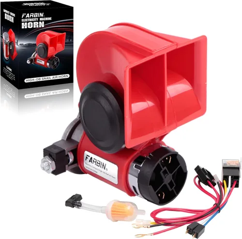 Miniatura 9 de FARBIN - Bocina de aire mini de 12 V, 150 db, súper fuerte, claxon compacto para automóvil con compresor y arnés de cableado para cualquier vehículo
