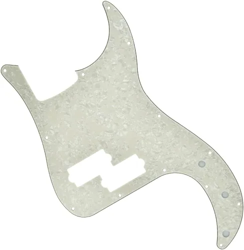 Miniatura 21 de KAISH: Golpeador de 13 agujeros estilo P Bass, placa de rasguño para bajo PB, rejilla negra/blanca para Fender Precision Bass de EE. UU./México