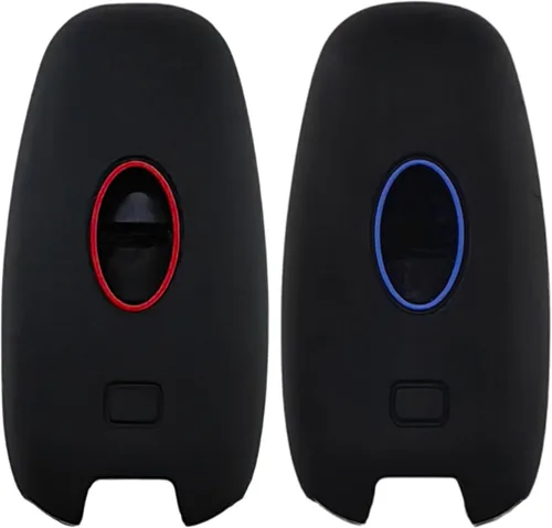 Miniatura 2 de REPROTECTING Funda de goma de silicona para llavero compatible con (5 botones) 2019-2023 Hyundai Sonata Sanata Fe Tucson Palisade (negro negro)