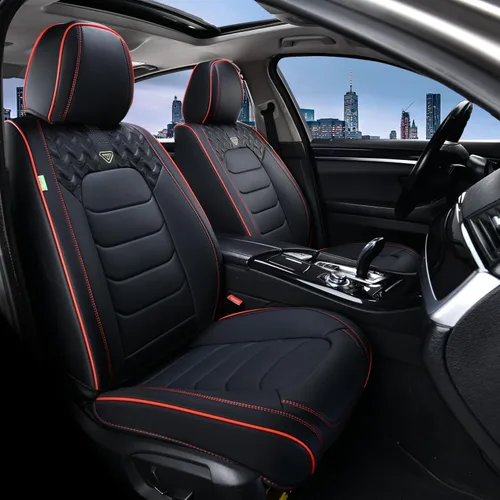 Miniatura 29 de FLORICH Fundas de asiento delantero, 2 piezas, fundas de asiento para automóviles, fundas de asiento universales de cuero de lujo, accesorios