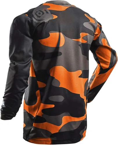 Miniatura 2 de Camisetas de ciclismo de montaña para hombre, manga larga, MTB Off-Road Motocross Jersey de secado rápido y absorbe la humedad