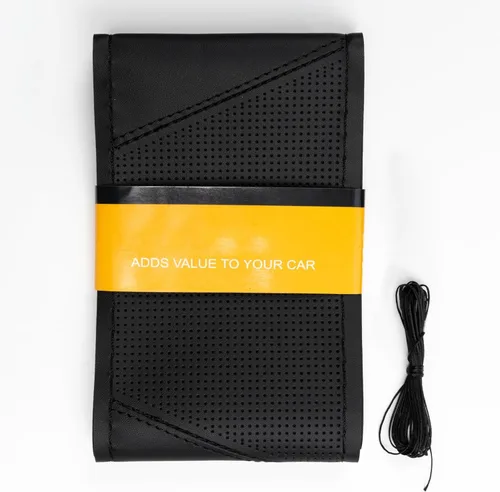 Miniatura 7 de AUTOXBERT Funda de cuero de microfibra para volante de automóvil, de estilo deportivo, cosido a mano, para automóviles, SUV, camiones y automóviles