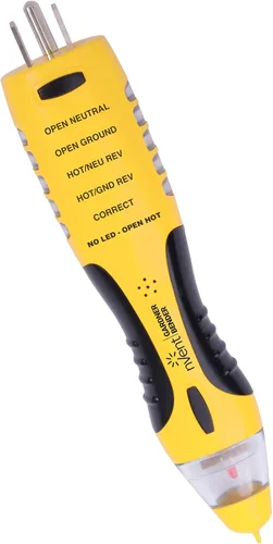 Sperry Instrumentos VD7504GFI Detector de voltaje sin contacto doble control 2-en-1 + GFCI Analizador de circuito de salida, indicadores visuales de