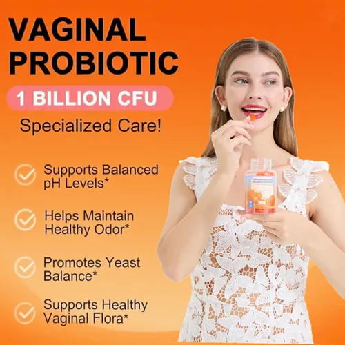 Miniatura 3 de DEWANG Gomitas de equilibrio femenino, equilibrio diario del pH y apoyo a la salud vaginal, probióticos para mujeres, olor y confianza, sabor a