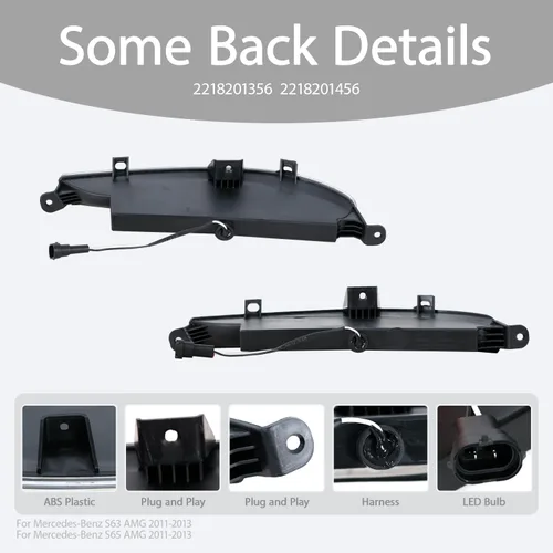 Miniatura 5 de Parachoques delantero luz diurna para Mercedes Benz W221 S63 AMG 2007-2013 2218201356 izquierda