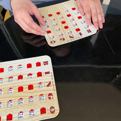 Miniatura 8 de MR CHIPS Tarjetas de Bingo Deslizantes con Punta de Dedo a Prueba de Atascos con Ventanas Deslizantes Paquete de 25 en Estilo Beige 25 tarjetas