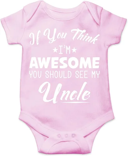 Miniatura 9 de AW Fashions If You Think, I'm Awesome You Should See My Uncle - Body para bebé recién nacido