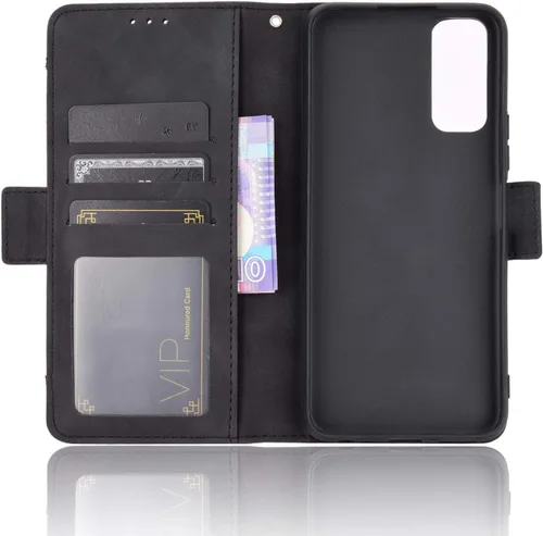 Miniatura 3 de Funda para Vivo Y20 2020, funda para Vivo Y20 2020 V2029 / Y20i V2027 Funda de piel sintética con tapa para Vivo Y20 2020, color negro
