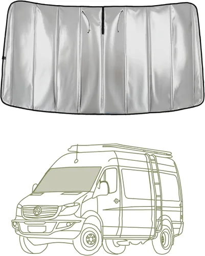 Miniatura 24 de VanEssential Cubierta Magnética Aislante para Ventana de Oscurecimiento Total Diseñada para Puerta Corredera Mercedes-Benz NCV3 y VS30 con Marco