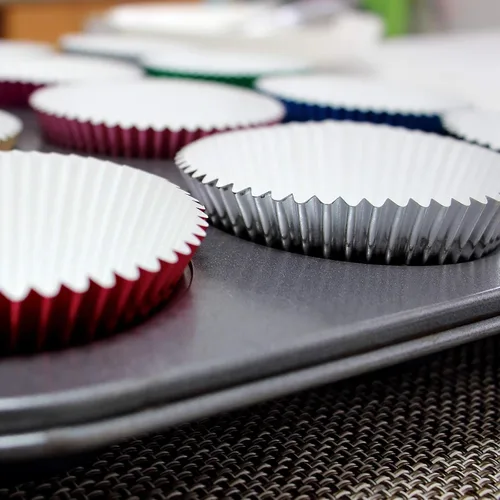 Miniatura 4 de Moldes de aluminio para cupcakes para fiesta de Halloween, tazas para hornear estándar, 100 unidades (negro)
