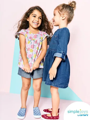 Miniatura 2 de Simple Joys by Carter's Conjunto de ropa de juego de 3 piezas para niñas pequeñas y bebés