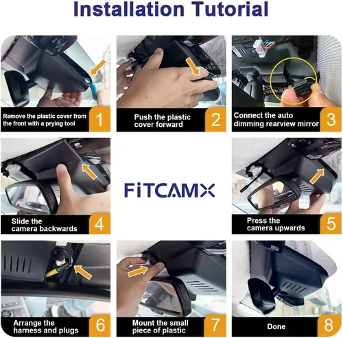 Miniatura 7 de Fitcamx La cámara de tablero delantera 2K+trasera 1080P se adapta para Hyundai Kona 2023-2025 y Kona Electric (número de parte #BE010), estilo OEM
