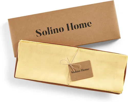 Miniatura 116 de Solino Home Juego de 4 manteles individuales blancos de 100 % lino puro de 14 x 14 pulgadas para invierno, San Valentín, primavera, Pascua, Fete