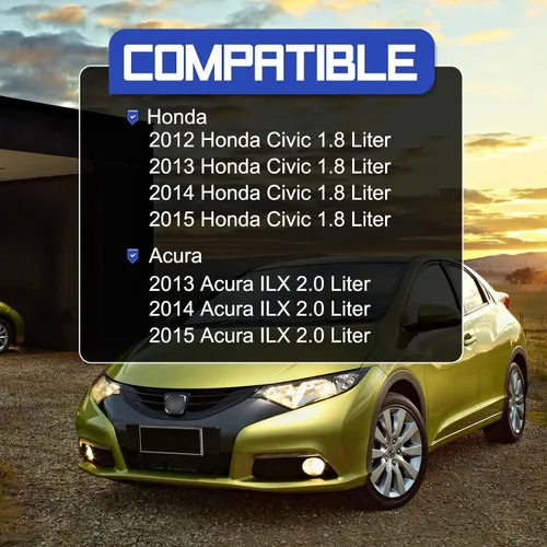 Miniatura 2 de Tubo de manguera de admisión para filtro de aire con abrazaderas para Honda Civic 2012-2015 1.8L 2013-2015 Acura Ilx 2.0L (OEM# 17225-R1A-A01)