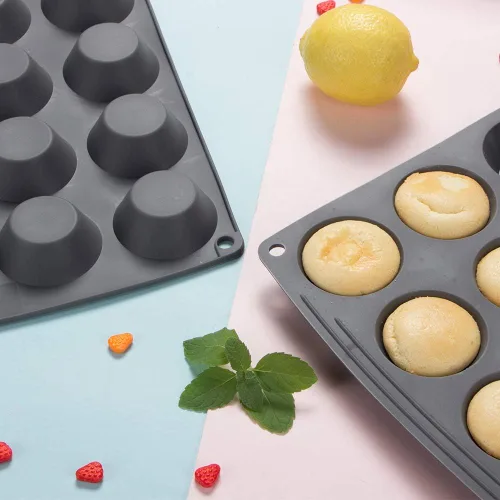 Miniatura 5 de Webake Molde de silicona antiadherente para hornear mini magdalenas, magdalenas, tartas, magdalenas, bombas de grasa Keto, paquete de 2