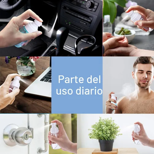 Miniatura 7 de RELANOR Paquete de 2 botellas de aerosol pequeñas tamaño viaje 60ml/2oz - Mini botellas de aerosol vacías de niebla fina - a prueba de fugas