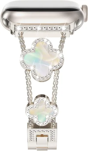 Miniatura 18 de NewWays for Apple Watch Band Series 11 10 46mm 42mm Series 9/8/7 41mm 45mm Series 6/5/4 40mm 44mm Series 3 42mm 38mm Women, Sparkling Bling Diamonds