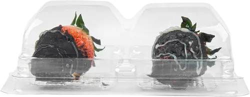 Miniatura 13 de Restaurantware Thermo Tek - Contenedores de postre de 5.3 x 2.6 x 1.8 pulgadas, 100 compartimentos duales transparentes para llevar, con tapa